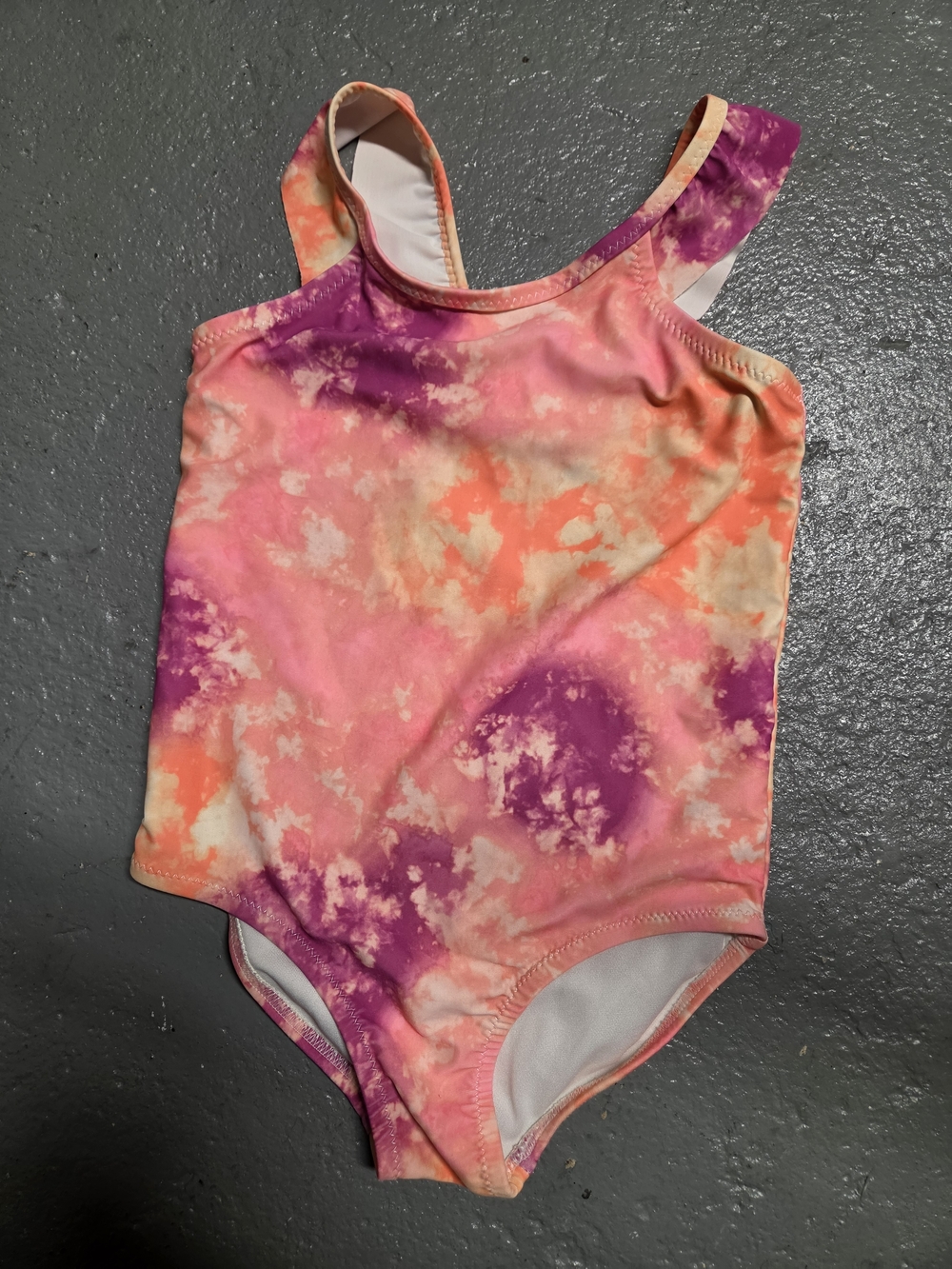 OshKosh B'gosh Pink Purple Orange Tie-Dye One-Piece Swimsuit